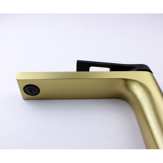 Смеситель для раковины высокий Bronze de Luxe Element EL21GB, матовое золото/черный фото 6