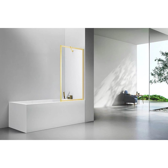 Шторка для ванны Veconi 80 см PL85G-80-01-C7, золото/прозрачное - 2 Шторка для ванны Veconi 80 см PL85G-80-01-C7, золото/прозрачное фото 2