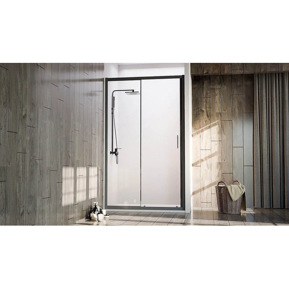 Душевая дверь Veconi 110 см VN72B-110-01-C4, чёрный матовый/прозрачное - 2 Душевая дверь Veconi 110 см VN72B-110-01-C4, чёрный матовый/прозрачное фото 2