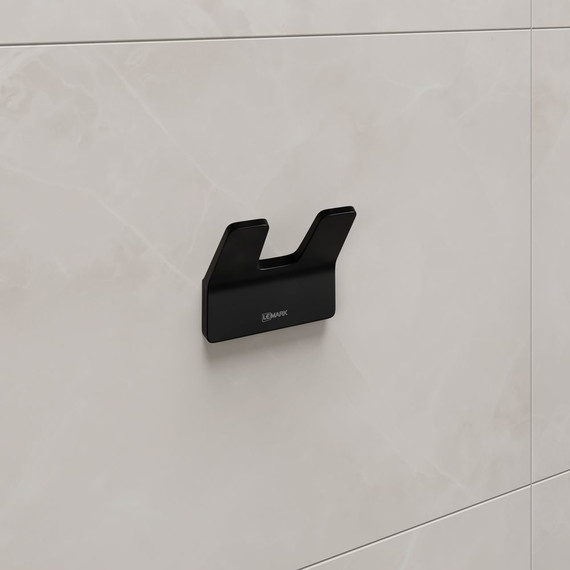 Двойной крючок Lemark Smooth line 9712005, цвет чёрный матовый - 2 Двойной крючок Lemark Smooth line 9712005, цвет чёрный матовый фото 2