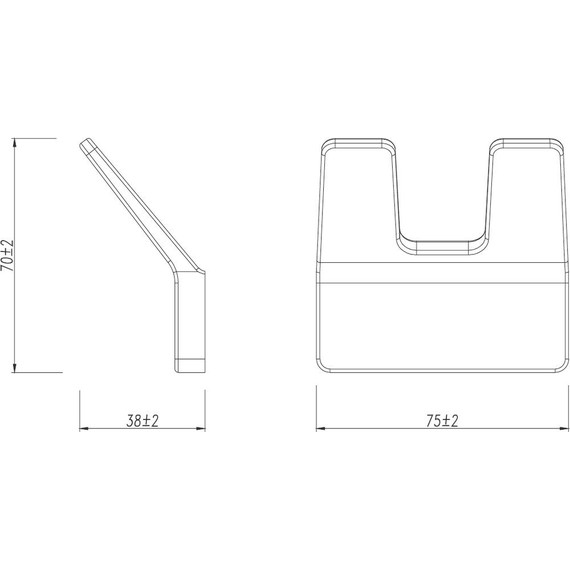 Двойной крючок Lemark Smooth line 9712005, цвет чёрный матовый - 3 Двойной крючок Lemark Smooth line 9712005, цвет чёрный матовый фото 3