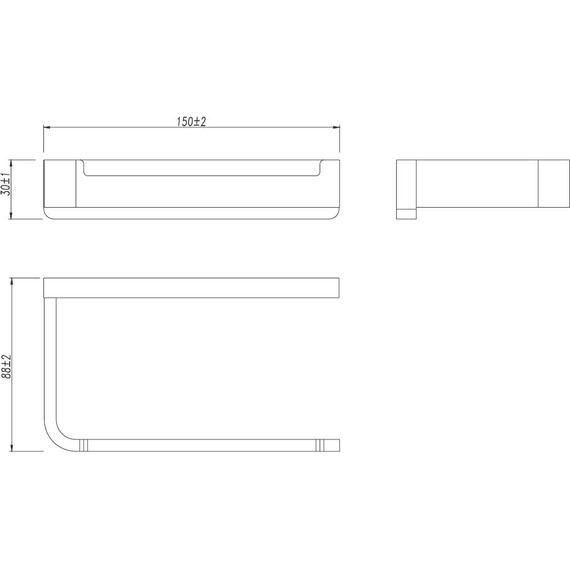Держатель для туалетной бумаги Lemark Smooth line 9726009, цвет графит - 3 Держатель для туалетной бумаги Lemark Smooth line 9726009, цвет графит фото 3