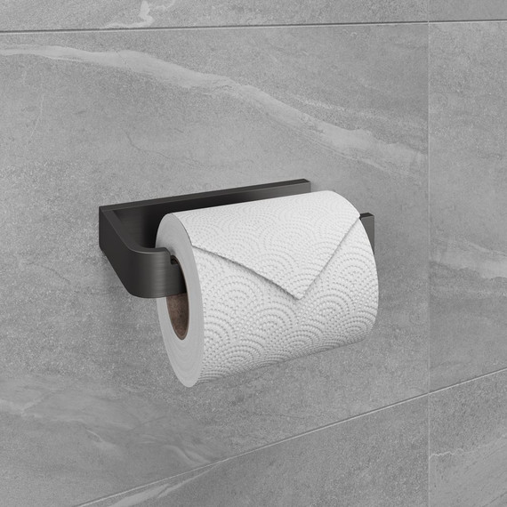 Держатель для туалетной бумаги Lemark Smooth line 9726009, цвет графит - 2 Держатель для туалетной бумаги Lemark Smooth line 9726009, цвет графит фото 2