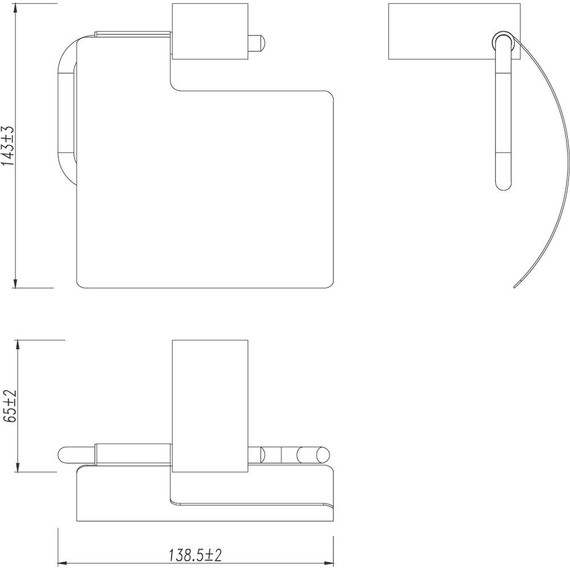 Держатель для туалетной бумаги Lemark Smooth line 9726012, цвет графит - 3 Держатель для туалетной бумаги Lemark Smooth line 9726012, цвет графит фото 3