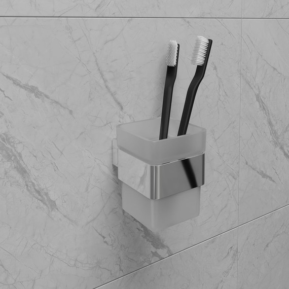 Стакан для зубных щеток Lemark Smooth line 9731013 - 2 Стакан для зубных щеток Lemark Smooth line 9731013 фото 2