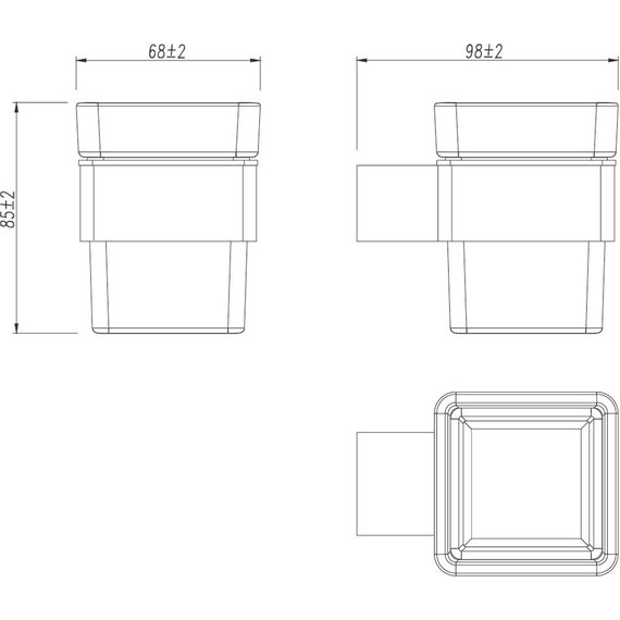 Стакан для зубных щеток Lemark Smooth line 9736015, графит - 3 Стакан для зубных щеток Lemark Smooth line 9736015, графит фото 3