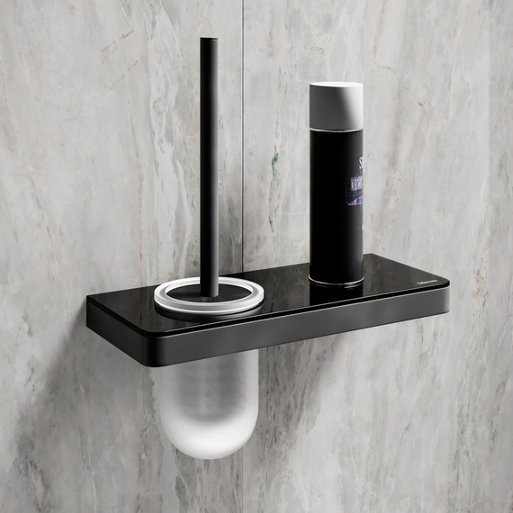 Ёршик для унитаза Lemark Glass line 9762033, чёрный матовый/чёрное стекло - 2 Ёршик для унитаза Lemark Glass line 9762033, чёрный матовый/чёрное стекло фото 2