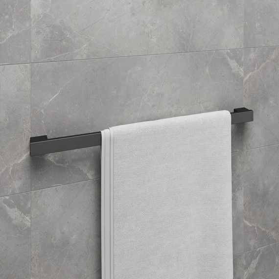 Полотенцедержатель Lemark Smooth line 9786024, графит - 2 Полотенцедержатель Lemark Smooth line 9786024, графит фото 2