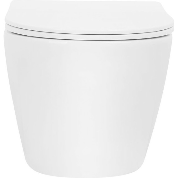 Унитаз подвесной безободковый Abber Bequem AC1100T с тонкой крышкой микролифт (Система смыва торнадо), Цвет производителя: белый - 8 Унитаз подвесной безободковый Abber Bequem AC1100T с тонкой крышкой микролифт (Система смыва торнадо), Цвет производителя: белый фото 8