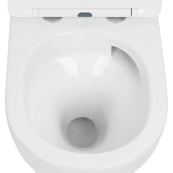 Унитаз подвесной безободковый Abber Bequem AC1100T с тонкой крышкой микролифт (Система смыва торнадо), Цвет производителя: белый - 10 Унитаз подвесной безободковый Abber Bequem AC1100T с тонкой крышкой микролифт (Система смыва торнадо), Цвет производителя: белый фото 10