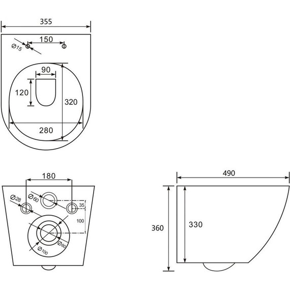 Унитаз подвесной безободковый Abber Bequem AC1102T с тонкой крышкой микролифт (Система смыва торнадо), Цвет производителя: белый - 11 Унитаз подвесной безободковый Abber Bequem AC1102T с тонкой крышкой микролифт (Система смыва торнадо), Цвет производителя: белый фото 11