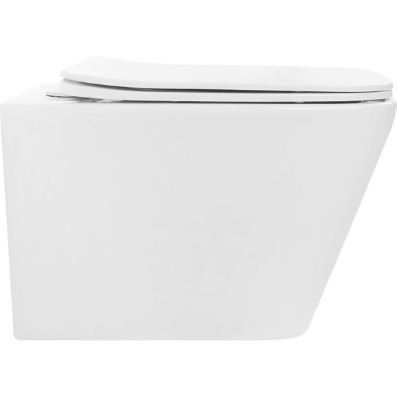 Унитаз подвесной безободковый Abber Rechteck AC1201T с тонкой крышкой микролифт (Система смыва торнадо) - 6 Унитаз подвесной безободковый Abber Rechteck AC1201T с тонкой крышкой микролифт (Система смыва торнадо) фото 6