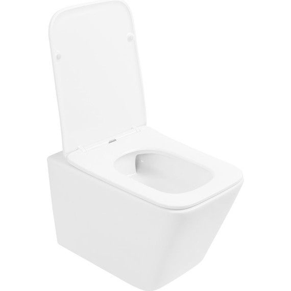 Унитаз подвесной безободковый Abber Rechteck AC1201T с тонкой крышкой микролифт (Система смыва торнадо) - 8 Унитаз подвесной безободковый Abber Rechteck AC1201T с тонкой крышкой микролифт (Система смыва торнадо) фото 8