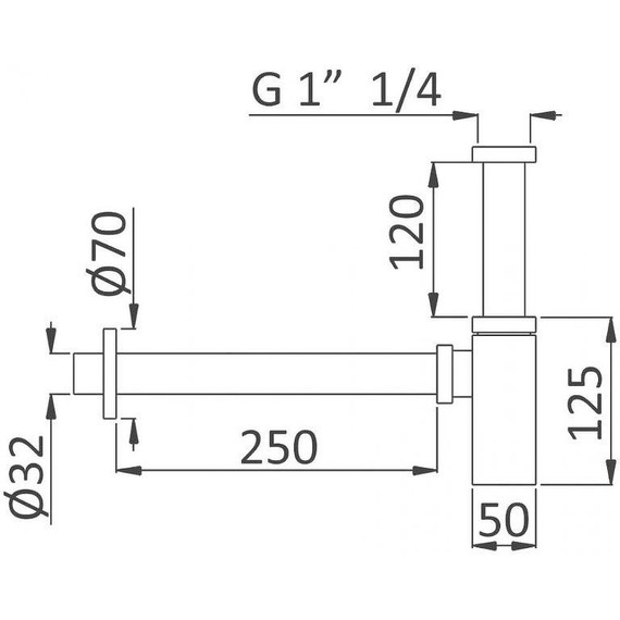 Сифон для раковины Cezares CZR-B-SMQ-NOP, чёрный матовый - 2 Сифон для раковины Cezares CZR-B-SMQ-NOP, чёрный матовый фото 2