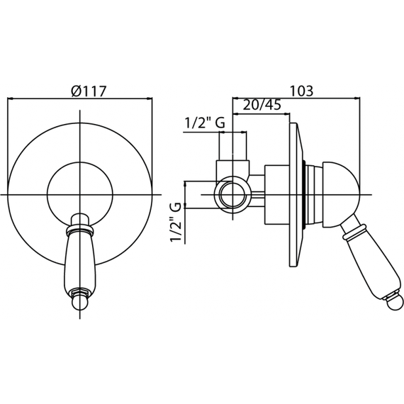Смеситель для душа Cezares ELITE-DIM-02-M, бронза, Цвет производителя: бронза - 2 Смеситель для душа Cezares ELITE-DIM-02-M, бронза, Цвет производителя: бронза фото 2