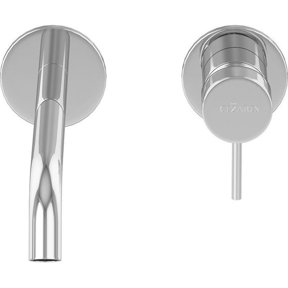Смеситель для раковины настенный Cezares LEAF-BLI2-L-01-W0, Цвет производителя: хром фото 3