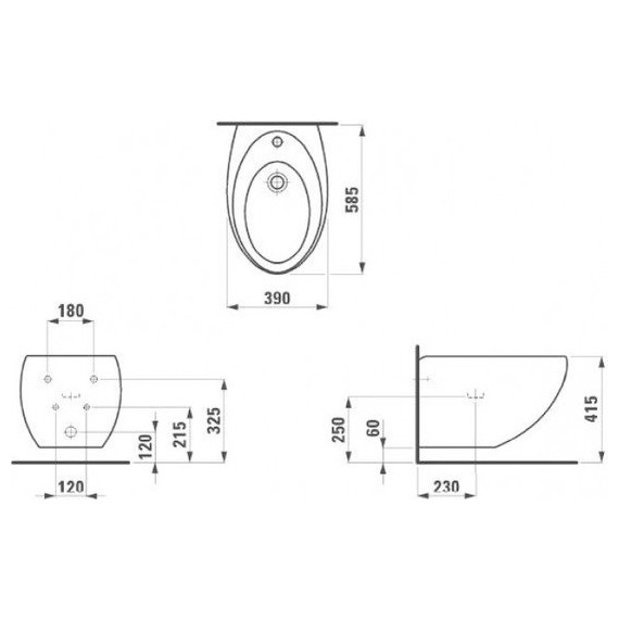 Биде подвесное Laufen ILBAGNOALESSI ONE 8.3097.1.400.304.1 - 5 Биде подвесное Laufen ILBAGNOALESSI ONE 8.3097.1.400.304.1 фото 5
