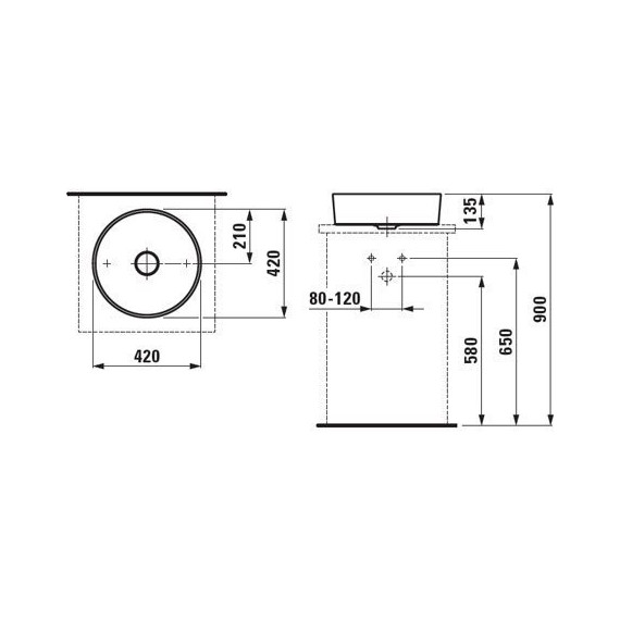 Раковина-чаша Laufen KARTELL BY LAUFEN 42 см 8.1233.1.000.112.1 - 6 Раковина-чаша Laufen KARTELL BY LAUFEN 42 см 8.1233.1.000.112.1 фото 6
