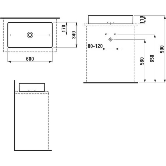 Раковина-чаша LAUFEN LIVING SGUARE 60 см 8.1143.4.000.112.1 - 7 Раковина-чаша LAUFEN LIVING SGUARE 60 см 8.1143.4.000.112.1 фото 7