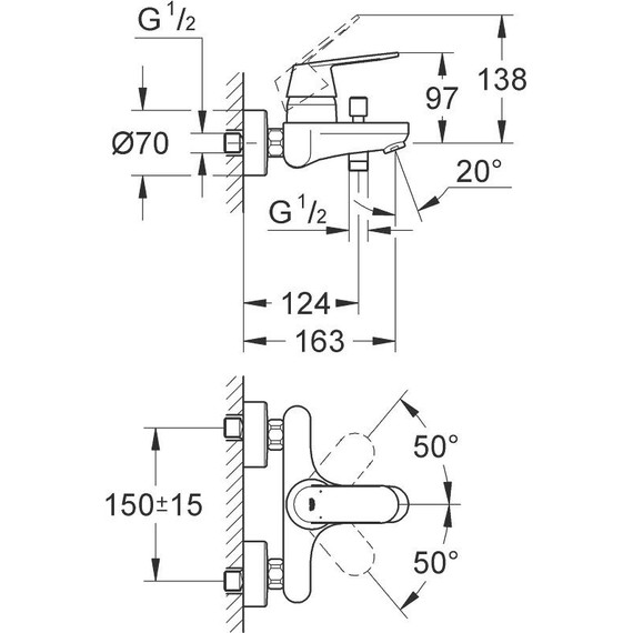 Набор смесителей 3 в 1 для ванны с коротким изливом Grohe Eurosmart Cosmopolitan 1000179 - 7 Набор смесителей 3 в 1 для ванны с коротким изливом Grohe Eurosmart Cosmopolitan 1000179 фото 7