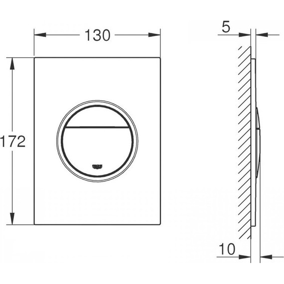 Кнопка смыва Grohe Nova Cosmopolitan 37601P00, хром матовый фото 3
