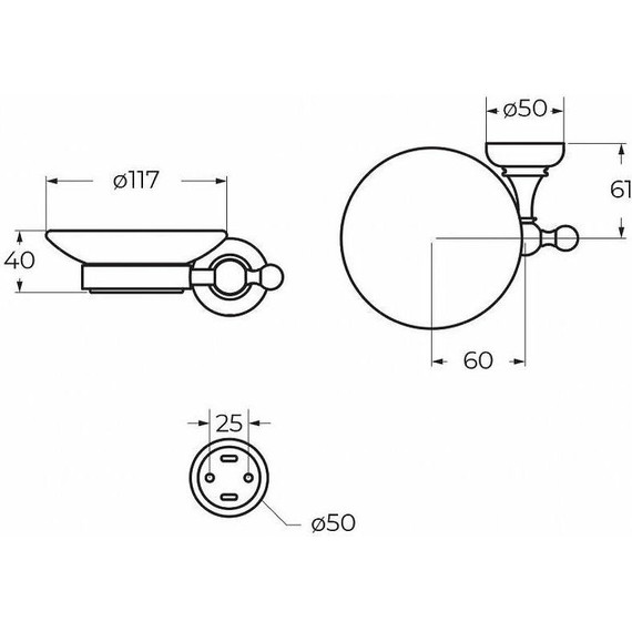 Мыльница Cezares Aphrodite APHRODITE-SODS-02-M, бронза фото 2