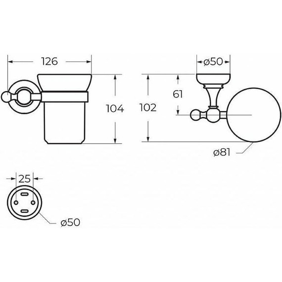 Стакан для зубных щеток Cezares APHRODITE-TUMS-02-M, цвет бронза - 2 Стакан для зубных щеток Cezares APHRODITE-TUMS-02-M, цвет бронза фото 2