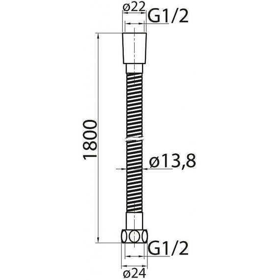 Душевой шланг Cezares 180 см CZR-FMDC2-180-03, золото фото 2