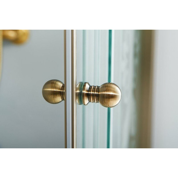 Душевое ограждение Cezares 140х90 см GIUBILEO-AH-1-140/90-SCORREVOLE-C-Br, бронза/прозрачное фото 3