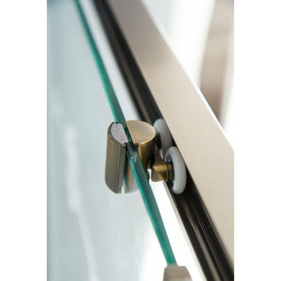 Душевое ограждение Cezares 140х90 см GIUBILEO-AH-1-140/90-SCORREVOLE-C-Br, бронза/прозрачное фото 4