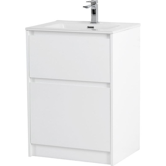 Тумба напольная с раковиной Cezares 60 см KRAFT-600-2C-PIA-BO (раковина BB600ETL) bianco opaco - 5 Тумба напольная с раковиной Cezares 60 см KRAFT-600-2C-PIA-BO (раковина BB600ETL) bianco opaco фото 5