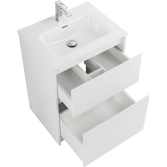 Тумба напольная с раковиной Cezares 60 см KRAFT-600-2C-PIA-BO (раковина BB600ETL) bianco opaco - 8 Тумба напольная с раковиной Cezares 60 см KRAFT-600-2C-PIA-BO (раковина BB600ETL) bianco opaco фото 8