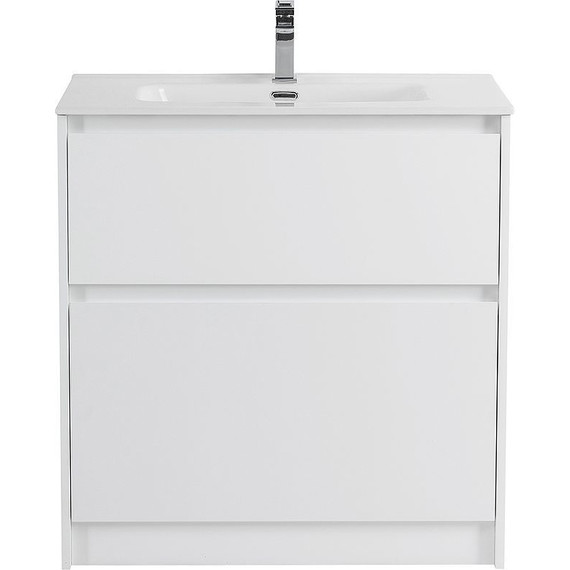 Тумба напольная с раковиной Cezares 80 см KRAFT-800-2C-PIA-BO (раковина BB800ETL) bianco opaco фото 