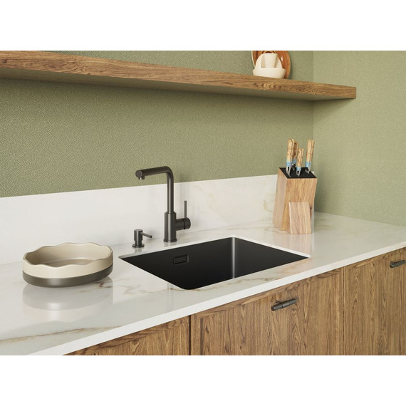 Дозатор для моющего средства OM-03 BL 4995045, чёрный фото 3