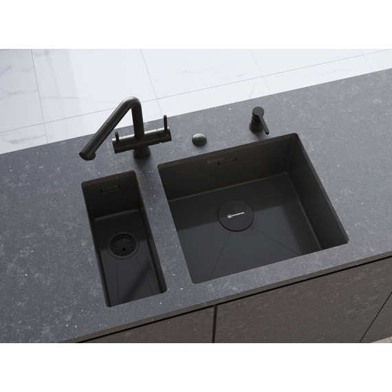 Дозатор для моющего средства OM-04 GM 4995051, вороненая сталь фото 2