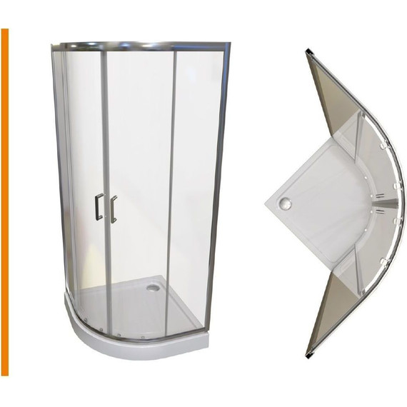 Душевое ограждение Радомир Смарт 90x90 см, хром/прозрачное фото 3