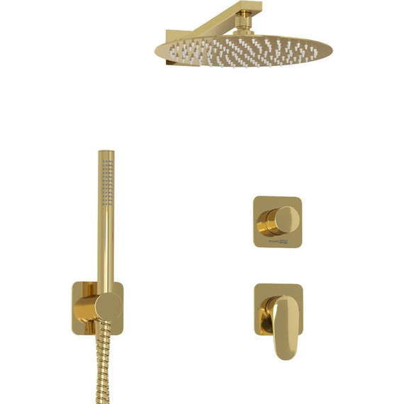 Душевая система для душа WasserKraft Neckar 2100 A2151.277.183.208.280.197.281, золото глянцевое фото 2
