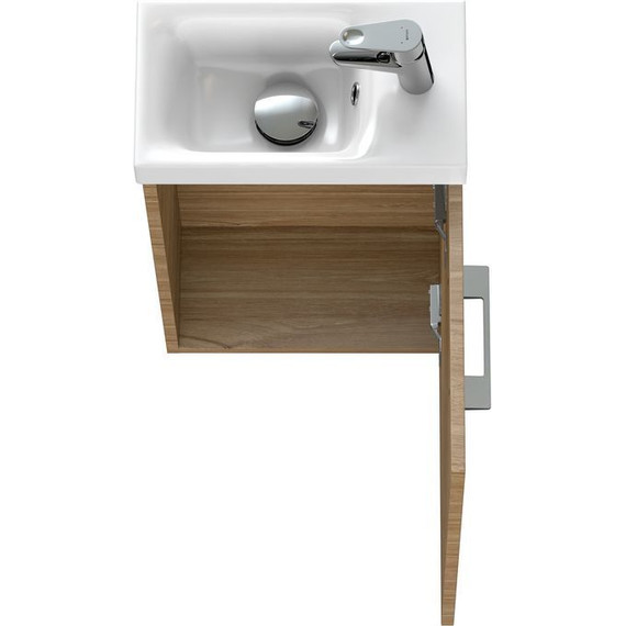 Тумба подвесная с раковиной Cersanit Lara 40 см A63420 (раковина Moduo 40) орех фото 11
