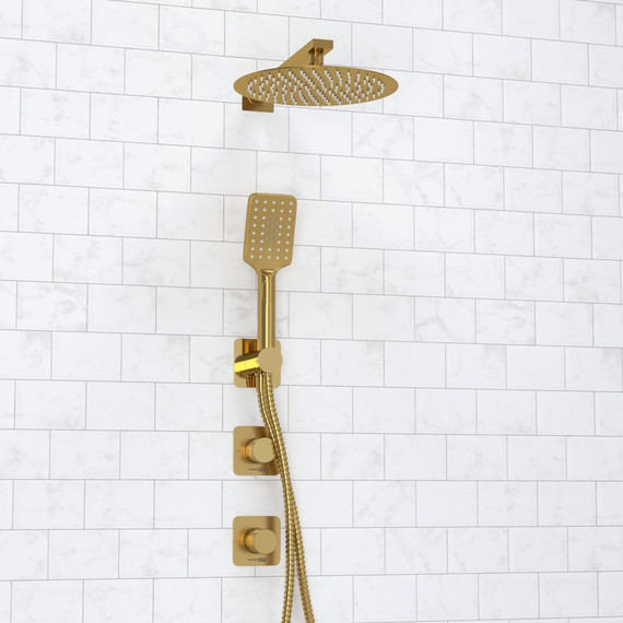 Душевая система для душа WasserKraft Schunter 8200 A8251.306.180.259.285.194.201, золото матовое фото 5