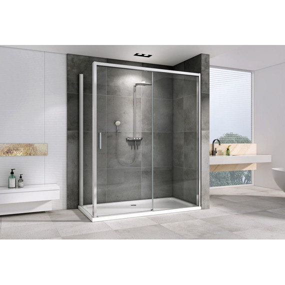 Душевое ограждение Abber Komfort 170х100 см AG93170-S102 (стекло 8 мм) хром/прозрачное фото 2