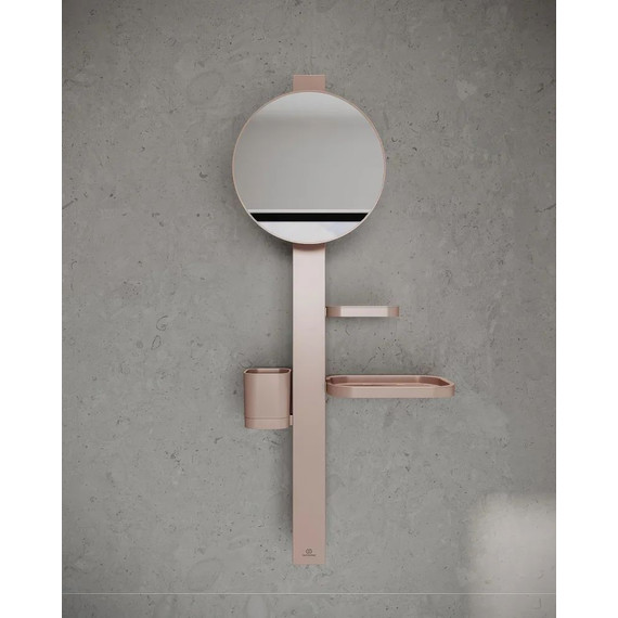 Стойка с мыльницей и зеркалом Ideal Standard BD589RO, розовый - 3 Стойка с мыльницей и зеркалом Ideal Standard BD589RO, розовый фото 3