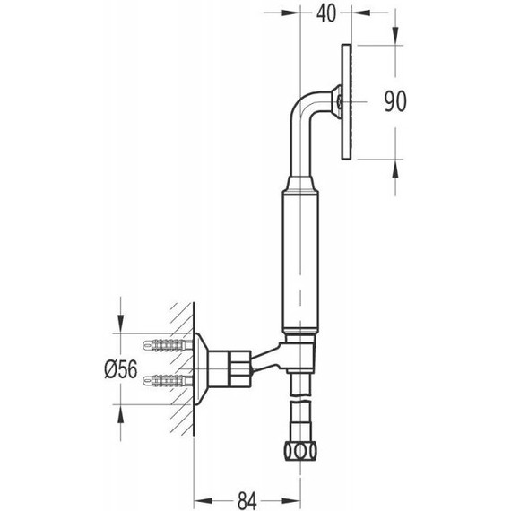 Душевой гарнитур Cezares ECO-KD-NOP, чёрный матовый фото 2