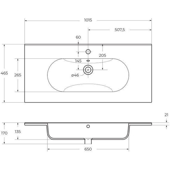 Тумба подвесная с раковиной BelBagno 100 см ETNA-1000-2C-SO-RG-P (раковина LOV-1000-LVB) Rovere Grigio, Цвет фасада: Rovere Grigio фото 5