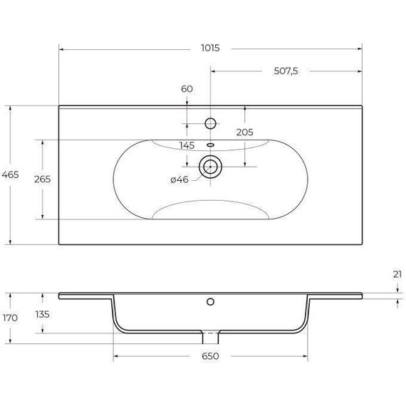Тумба подвесная с раковиной BelBagno 100 см ETNA-1000-2C-SO-RW-P (раковина LOV-1000-LVB) Rovere Moro, Цвет фасада: Rovere Moro фото 4