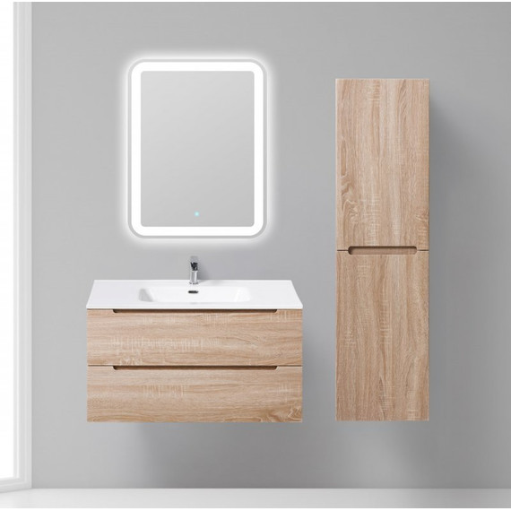 Тумба подвесная с раковиной BelBagno 90 см ETNA-900-2C-SO-WO-P (раковина LOV-900-LVB) Rovere Bianco, Цвет фасада: Rovere Bianco фото 3