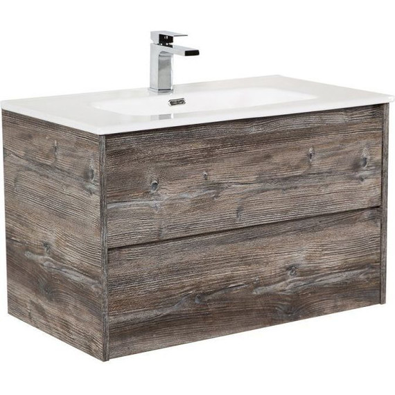 Тумба подвесная с раковиной BelBagno 90 см KRAFT-900-2C-SO-PP (раковина LOV-900-LVB) Pino Pasadena фото 