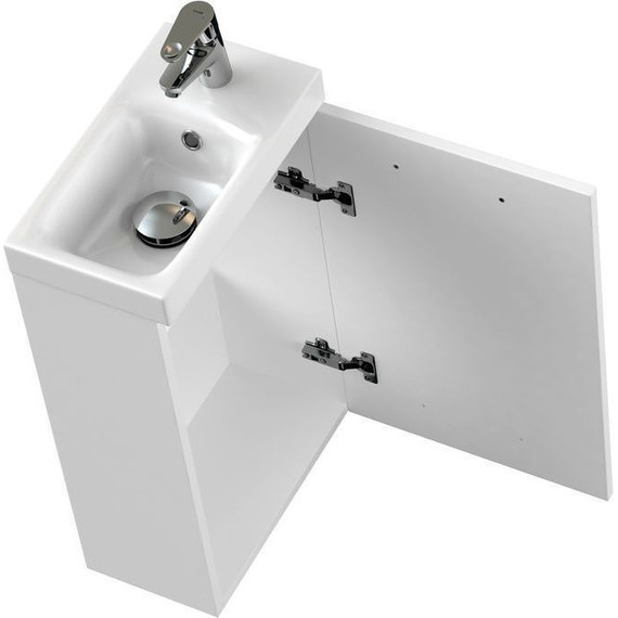 Тумба подвесная с раковиной Cersanit Lara 40 см SZ-LARA-CO40/Wh (раковина Como 40) белый фото 10