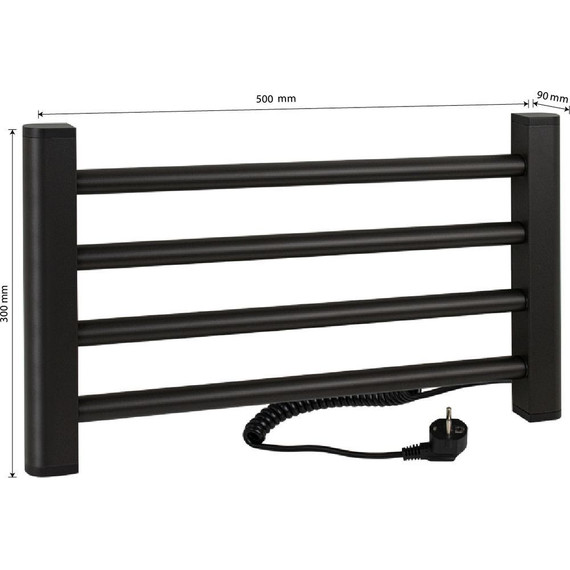 Полотенцесушитель электрический Brimix П4 500x300 мм 08120K, графит фото 5