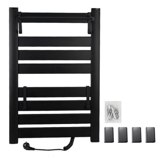 Полотенцесушитель электрический Brimix П8 с полкой 500x800 мм 08183B, чёрный фото 4