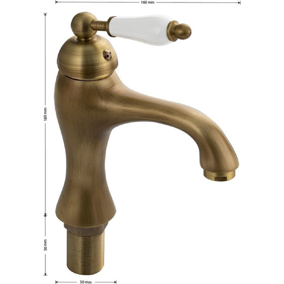 Смеситель для раковины Brimix 1531, бронза - 5 Смеситель для раковины Brimix 1531, бронза фото 5